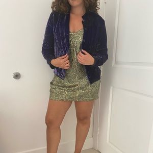 Purple velvet jacket